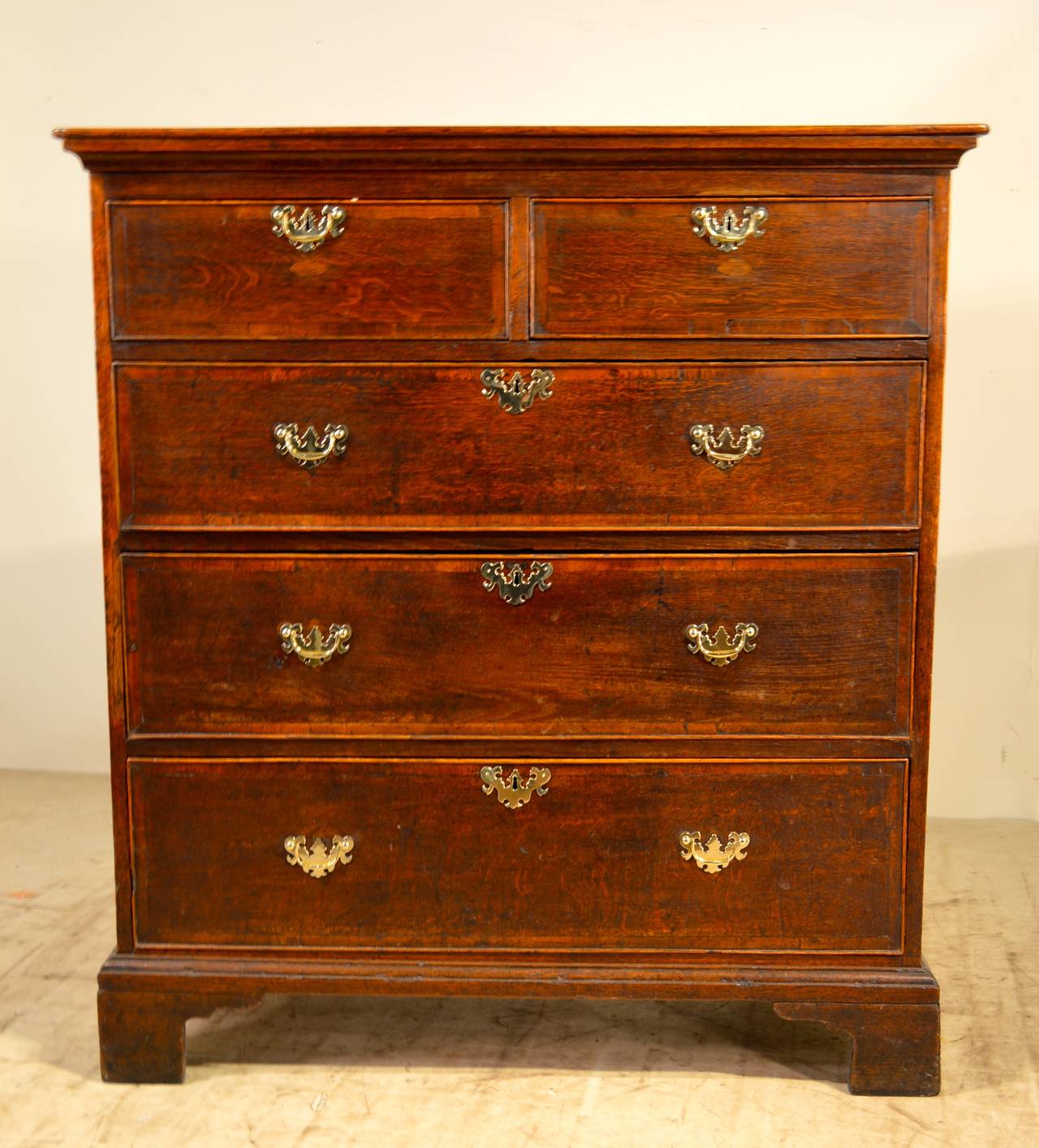 George III 18th Century  Oak Chest For Sale