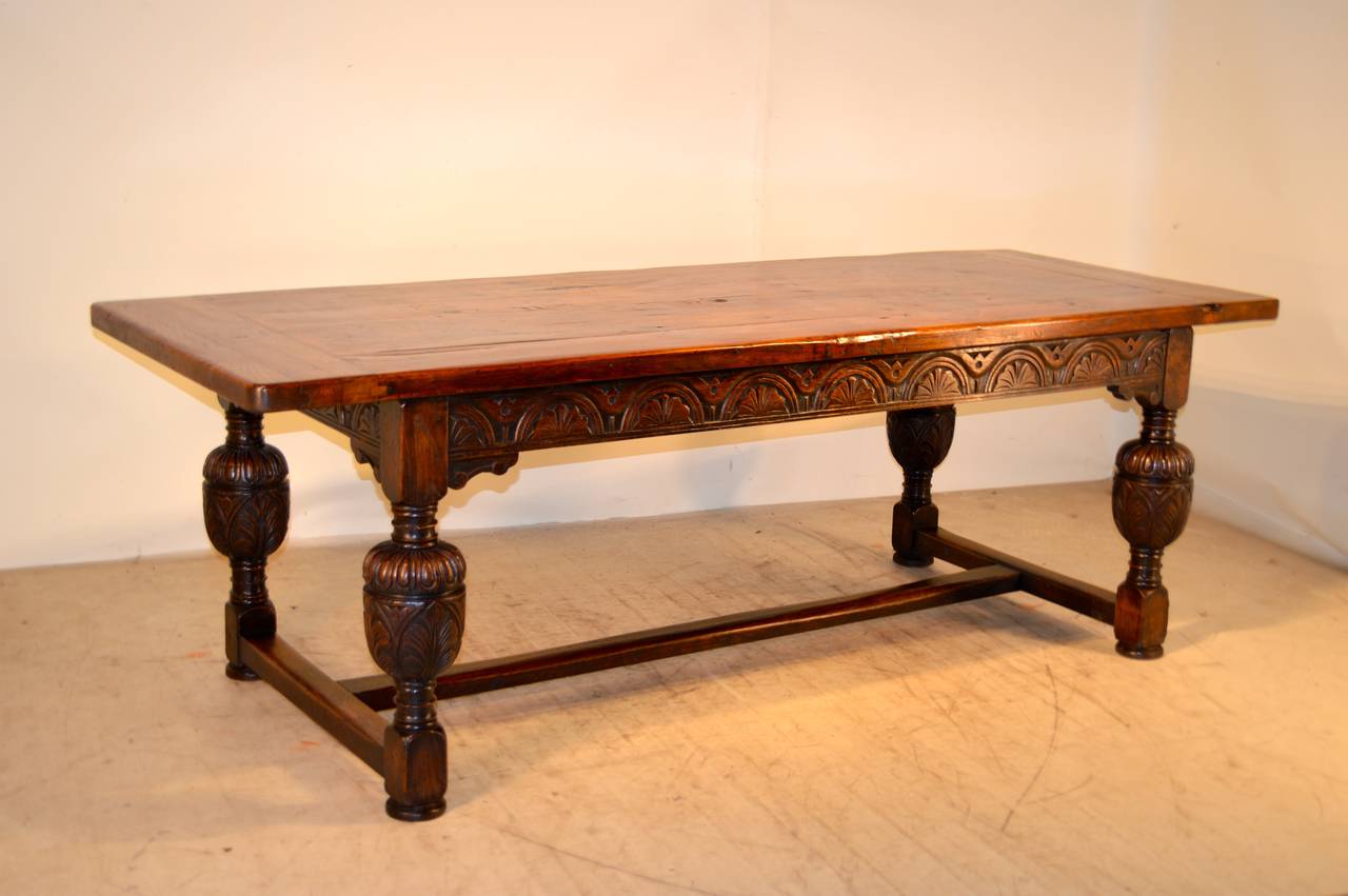 19th Century English Oak Refectory Table