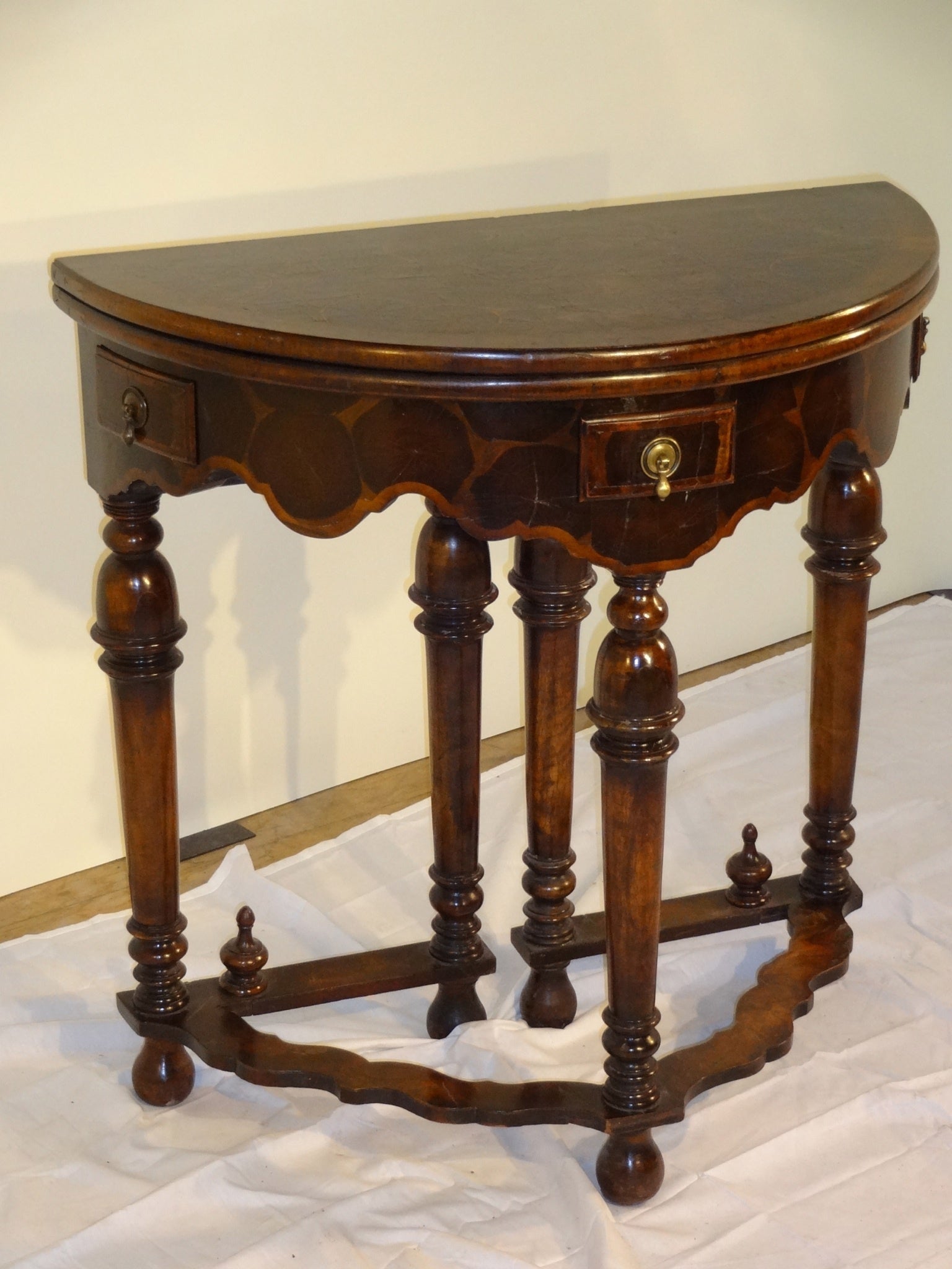 Oyster Walnut Game Table