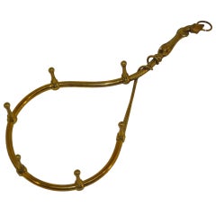 Antique 19th-C. English Brass Crop Hook