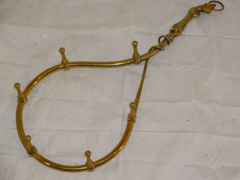 19th-C. English Brass Crop Hook