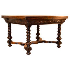 19th c. Large French Drawleaf Table