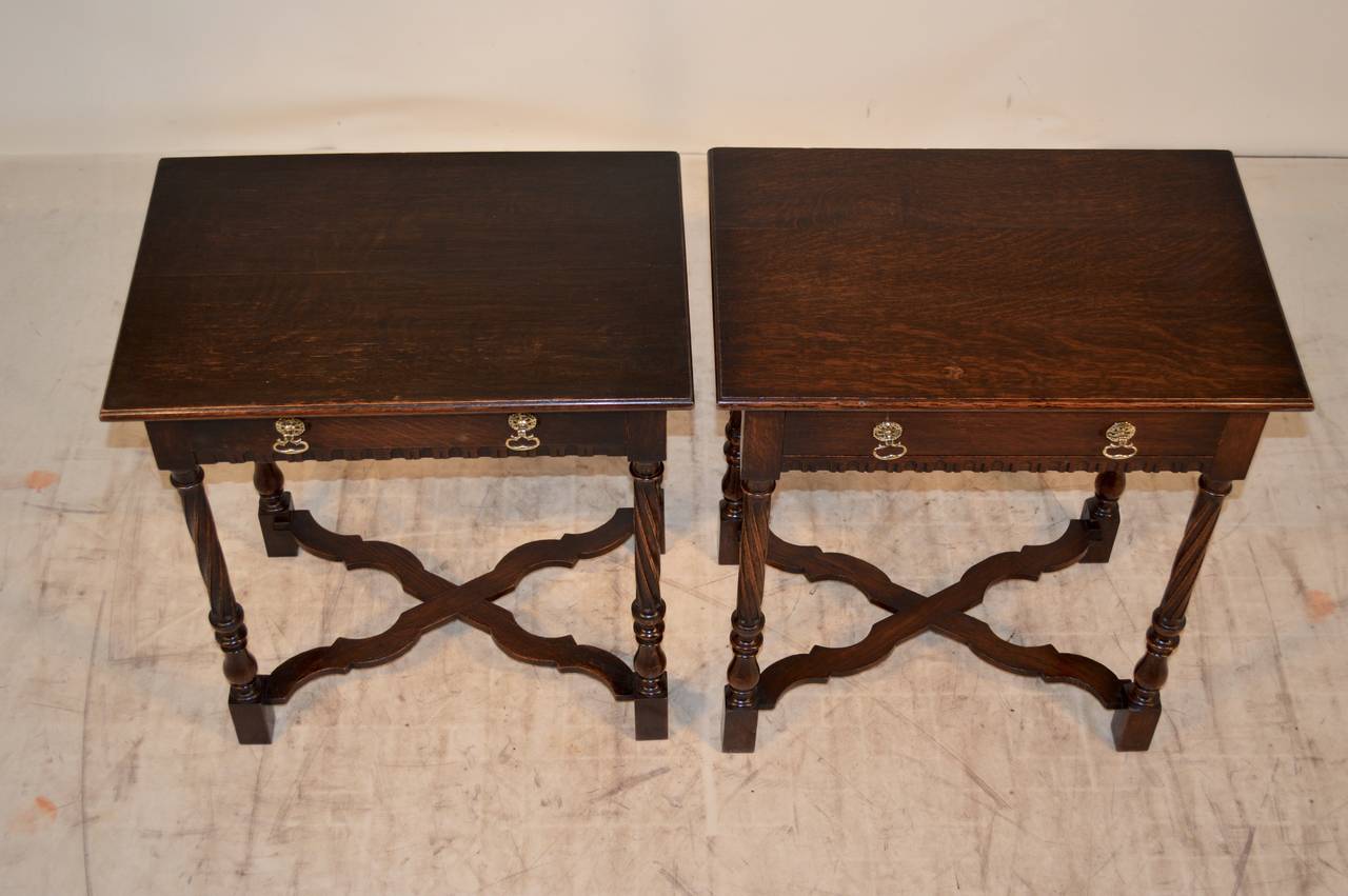 Victorian Pair of English Side Tables, circa 1890