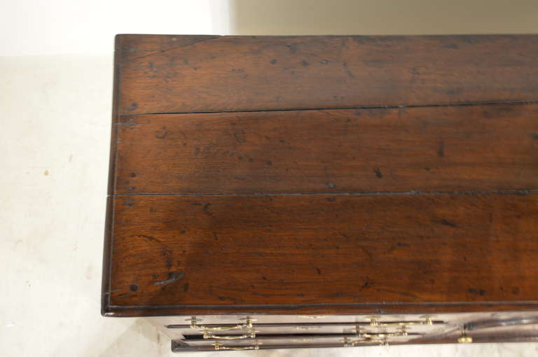 Brass 18th Century English Oak Dresser Base