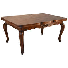 Antique 19th Century Large French Draw Leaf Table