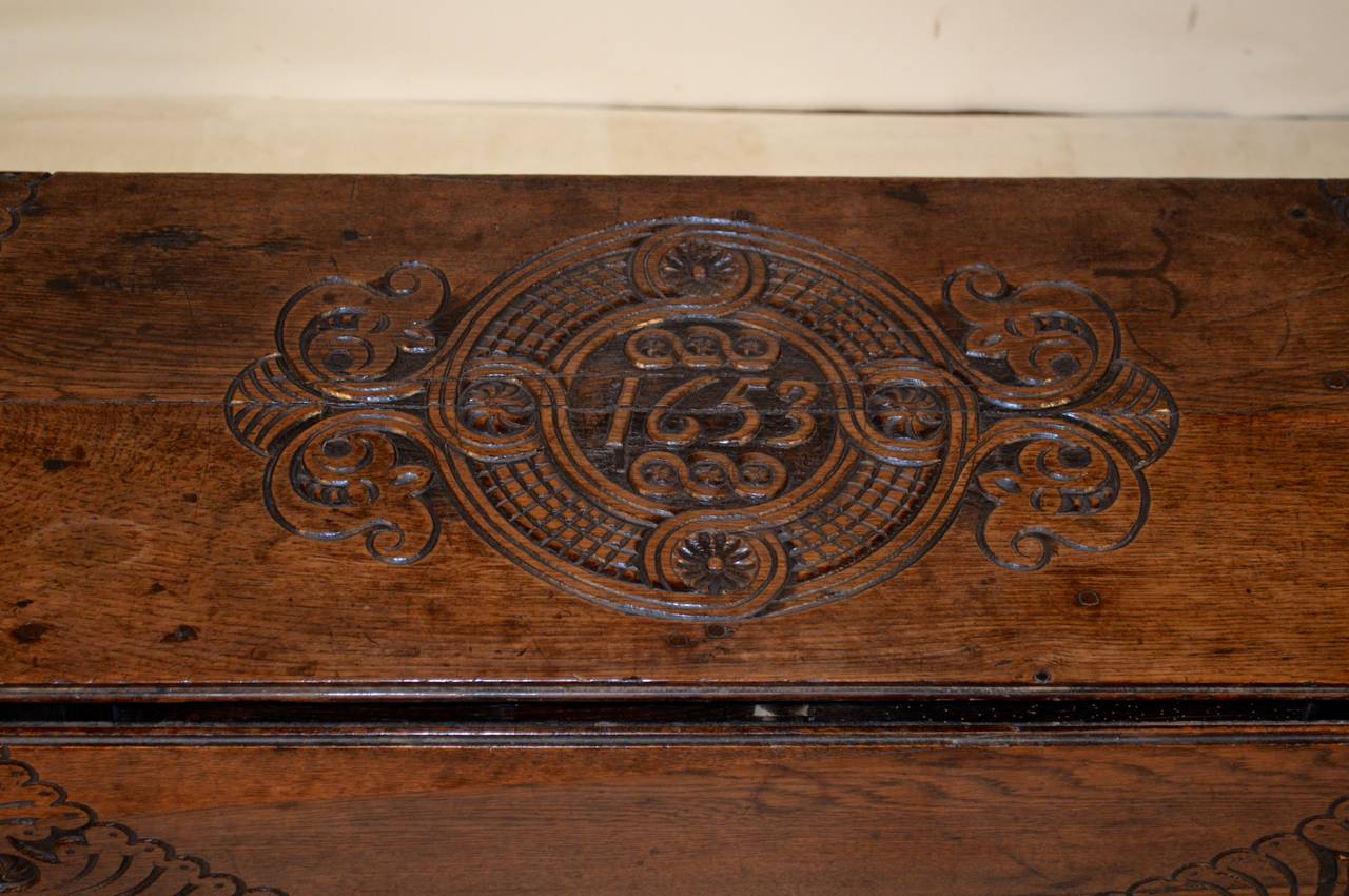 English Gate Leg Table, dated 1653