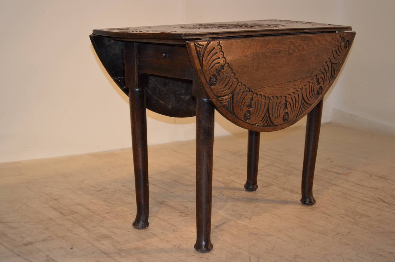 Gate Leg Table, dated 1653 In Good Condition In High Point, NC