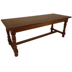 Antique 19th-C. French Oak Refectory Table