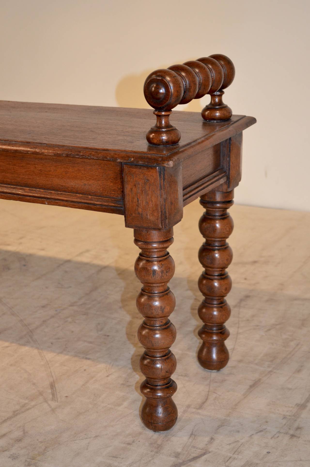 19th Century English Oak Window Seat