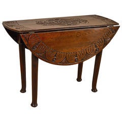 Antique Gate Leg Table, dated 1653