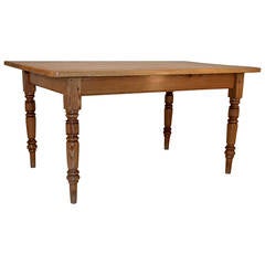 Antique c.1860 English Pitch Pine Table