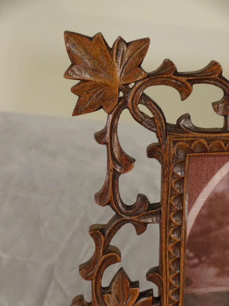 19th Century Pair of Black Forest Carved Picture Frames at 1stdibs