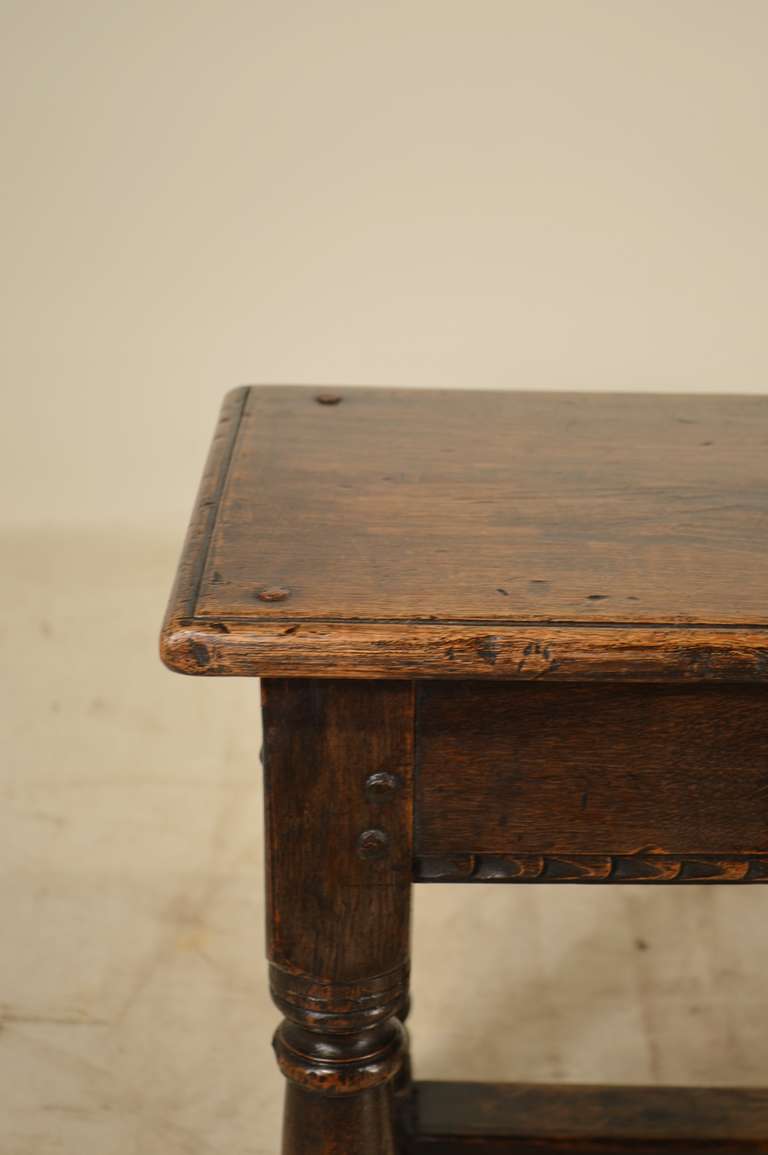 18th Century and Earlier Late 17th Century English Oak Joined Bench