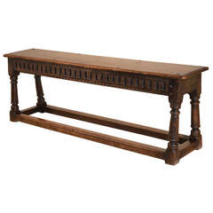 Late 17th Century English Oak Joined Bench