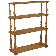 19th Century English Pine Standing Shelf