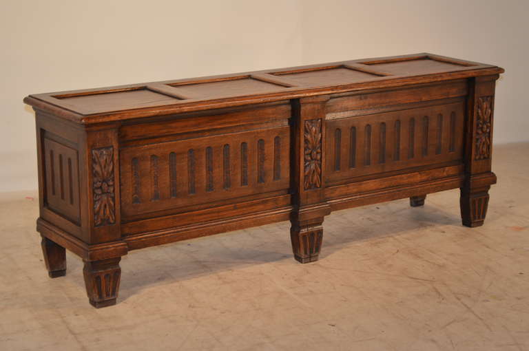 19th Century French Paneled Blanket Chest