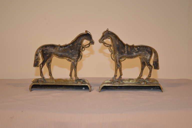 Victorian Pair of Horse Mantle Decorations, circa 1830