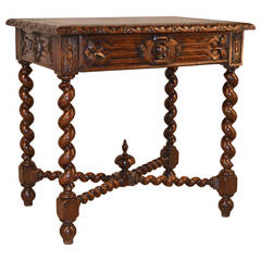 19th Century, French Walnut Side Table Antique 19th Century, French Walnut Side Table