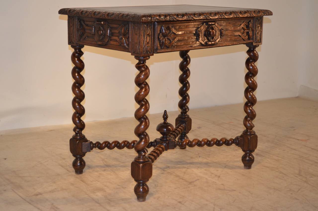 19th Century, French Walnut Side Table