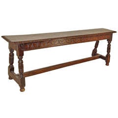 Late 17th-c. Carved Joyned Bench