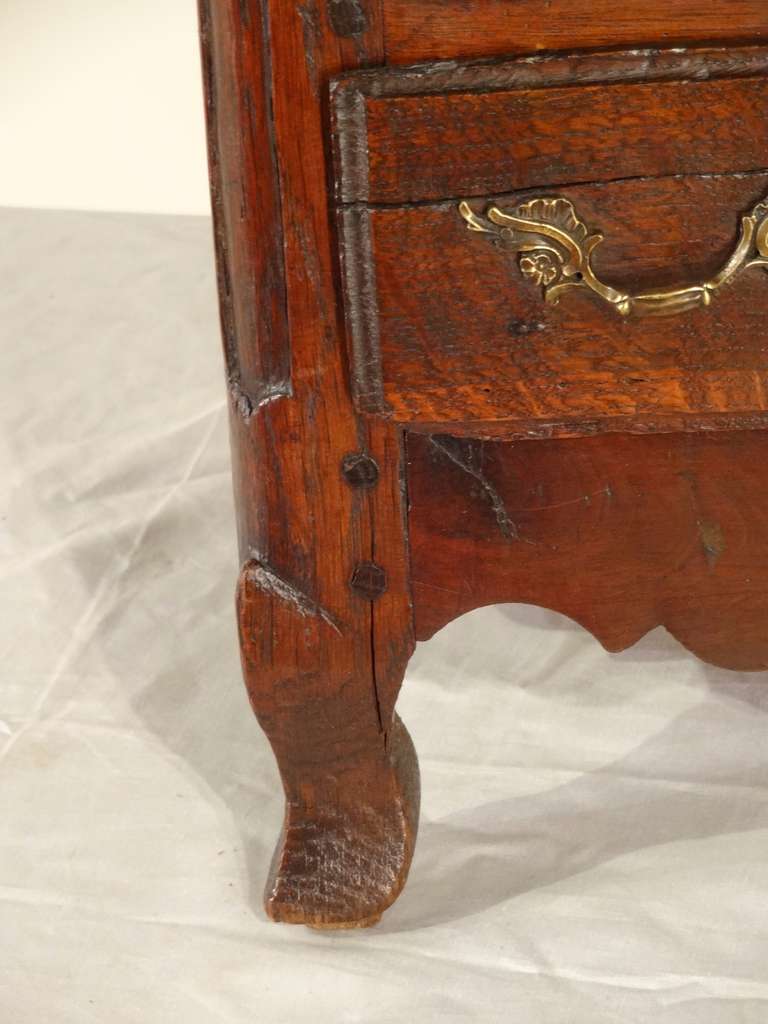 18th Century and Earlier 18th Century French Miniature Chest of Chestnut For Sale