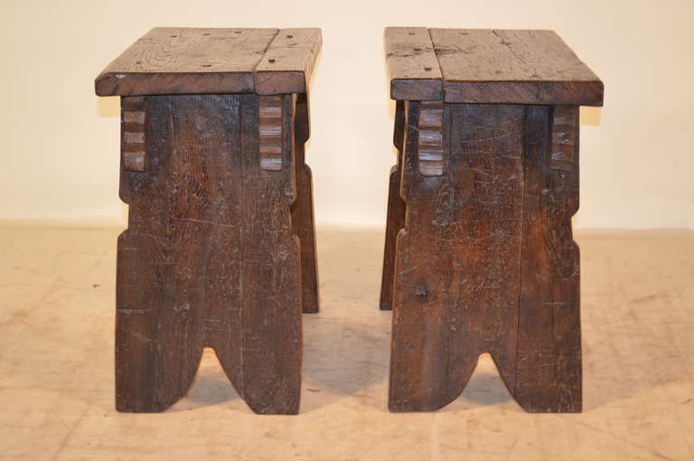 18th Century Pair of Bog Oak Benches In Good Condition In High Point, NC