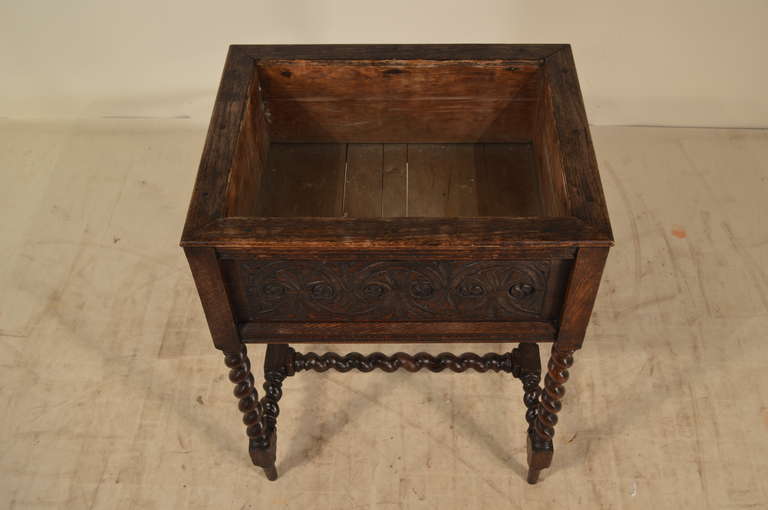 19th Century English Oak Carved Planter 2