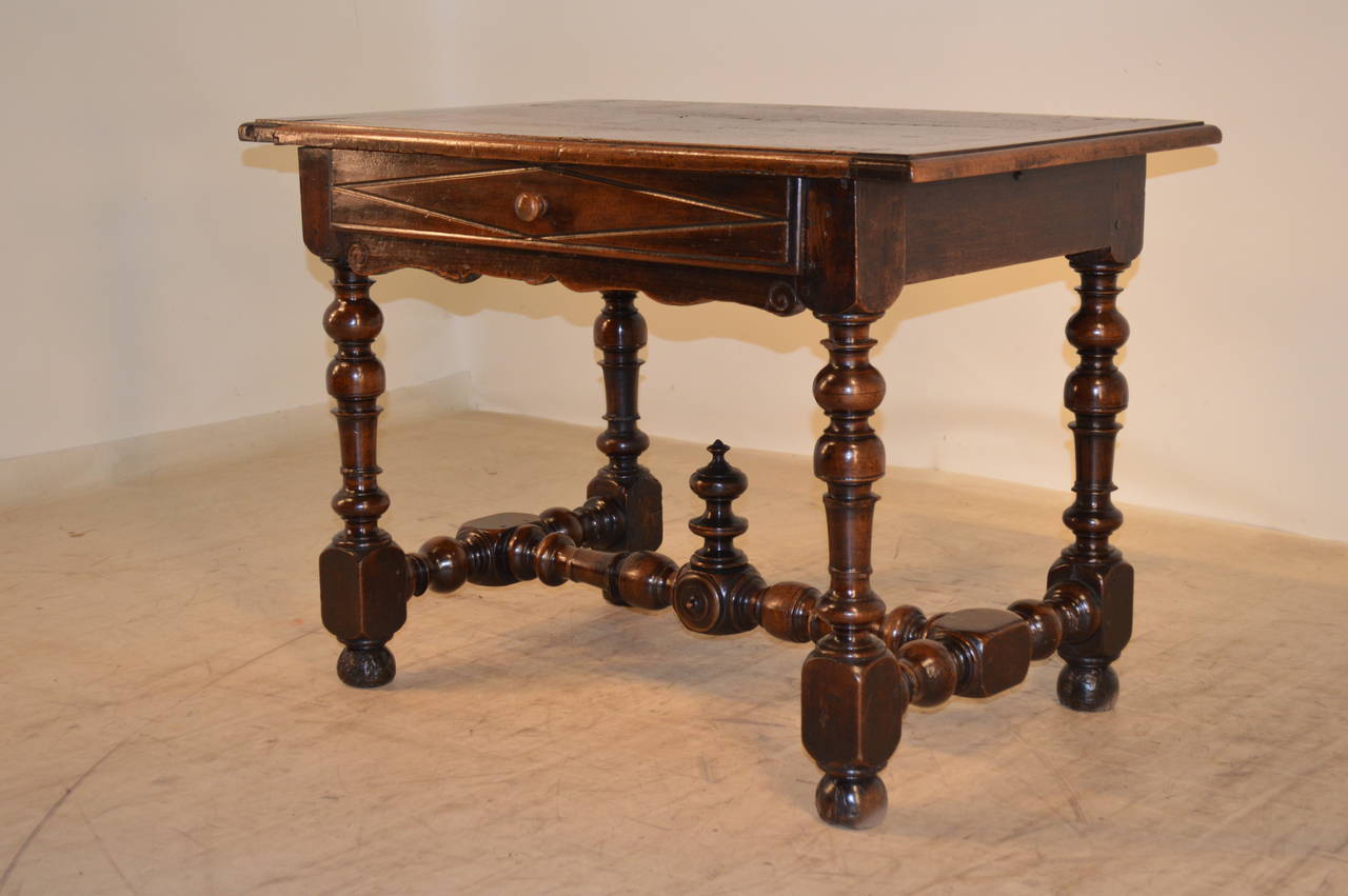French Provincial 18th Century French Walnut Side Table