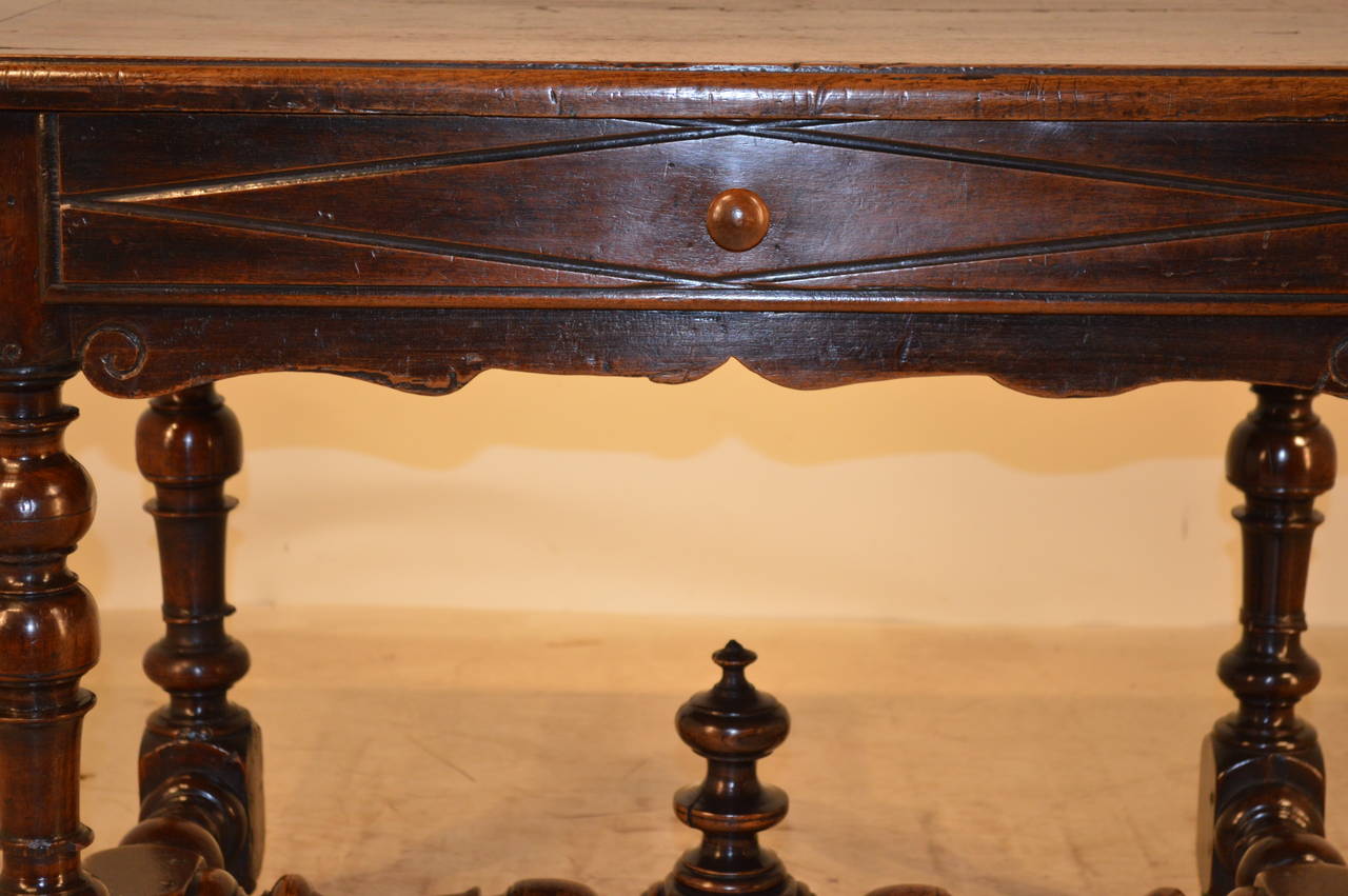 18th Century French Walnut Side Table 1