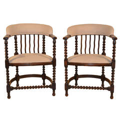 Antique 19th Century Pair of English Armchairs