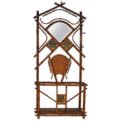 19th Century French Bamboo Hall Stand