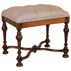 19th Century French Walnut Stool