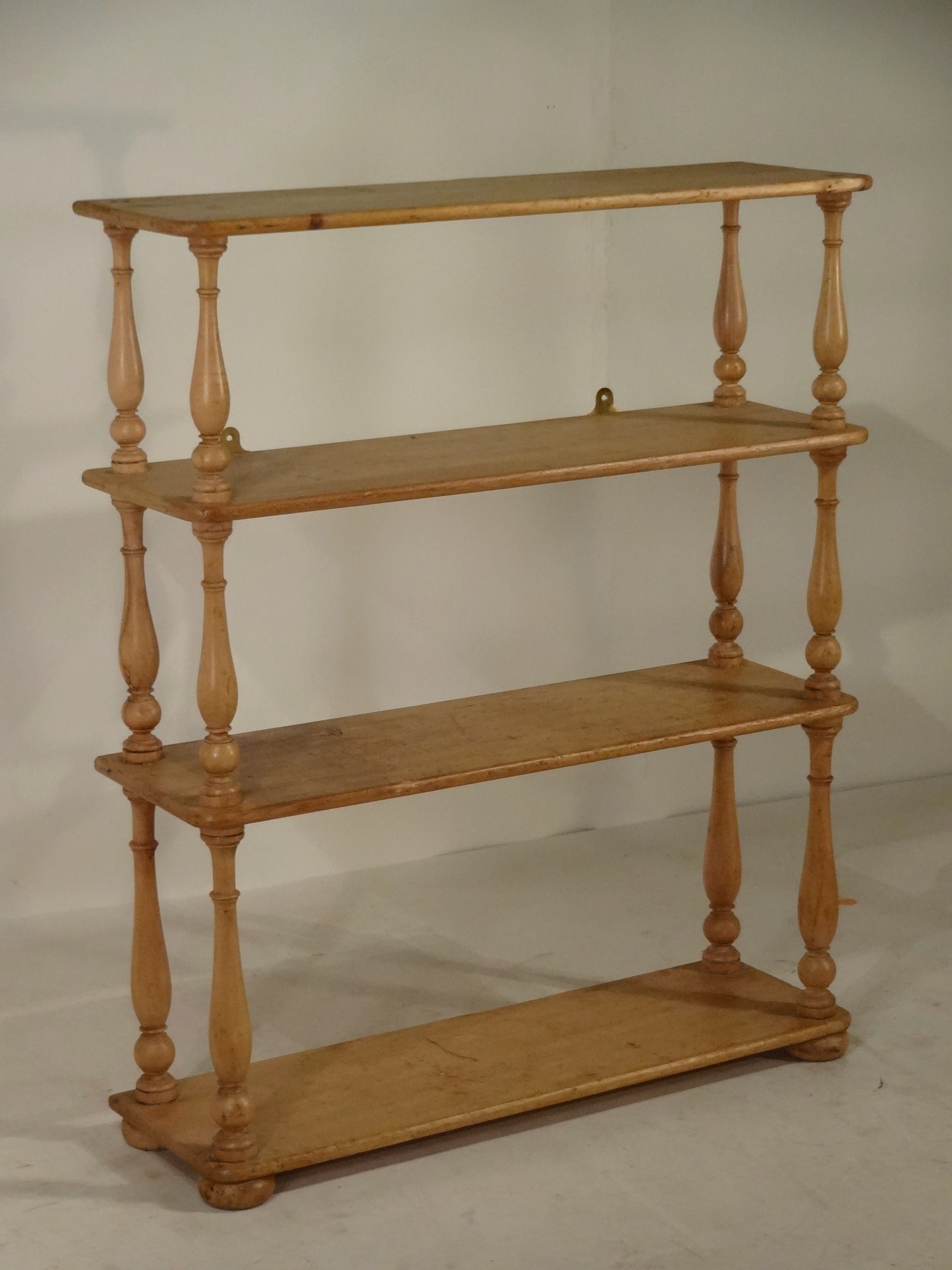 19th Century English Pine Standing Shelf