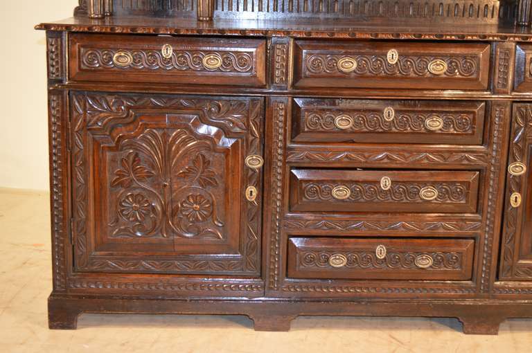 18th Century Welsh Carved Oak Dresser