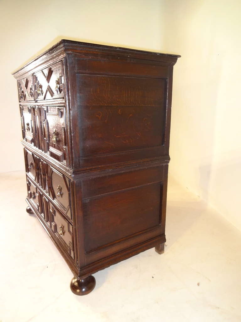 17th-C. English Geometric Chest In Excellent Condition In High Point, NC