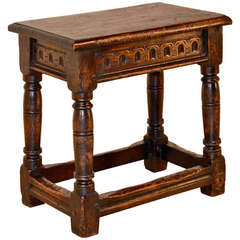 18th Century English Oak Joynt Stool