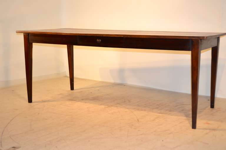 Early 19th Centuy French Oak Farm Table