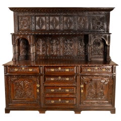 Welsh Carved Oak Dresser