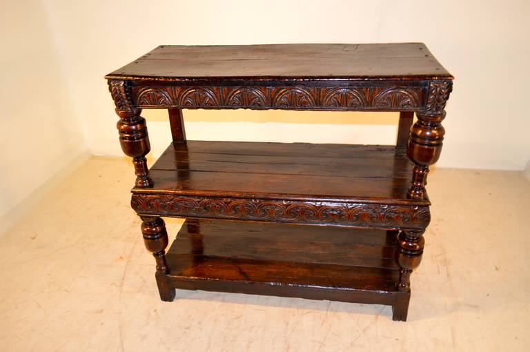Elizabethan 16th Century, English Oak Court Cupboard