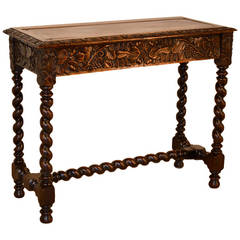 19th Century French Walnut Console Table