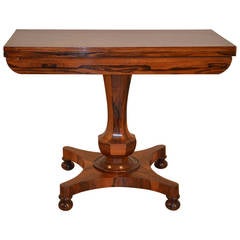 19th Century English Rosewood Games Table