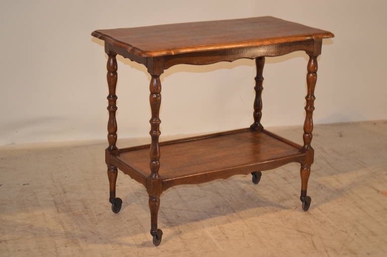 French Oak Dessert Cart, circa 1900