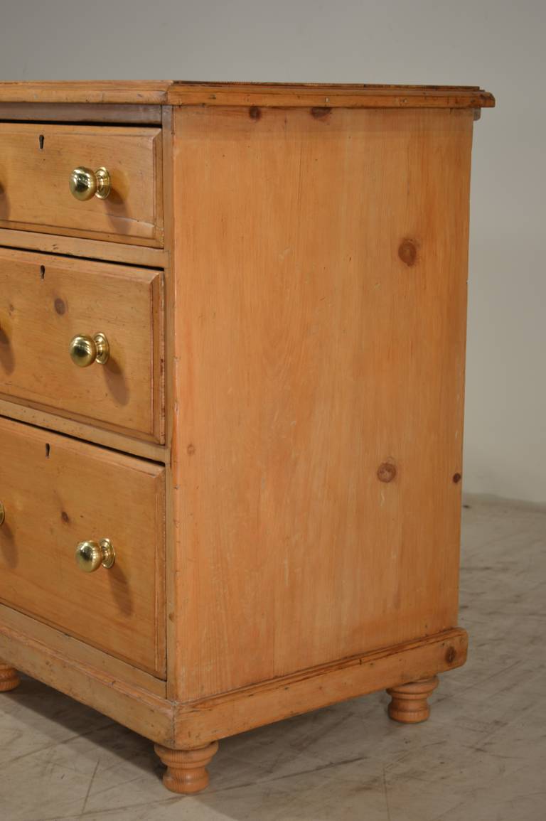 Brass 19th Century English Pine Dresser Base