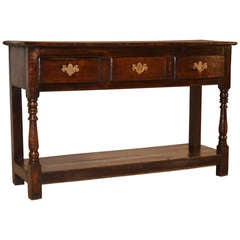 18th-c. Three Drawer Server