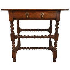 17th Century English Side Table with Drawer