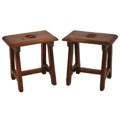 19th-C. Pair of French Stools