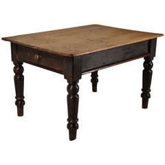 Antique 19th-C. English Pine Kitchen Table