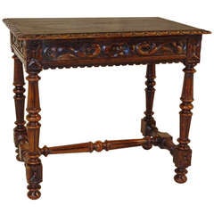 19th-C. French Oak Side Table