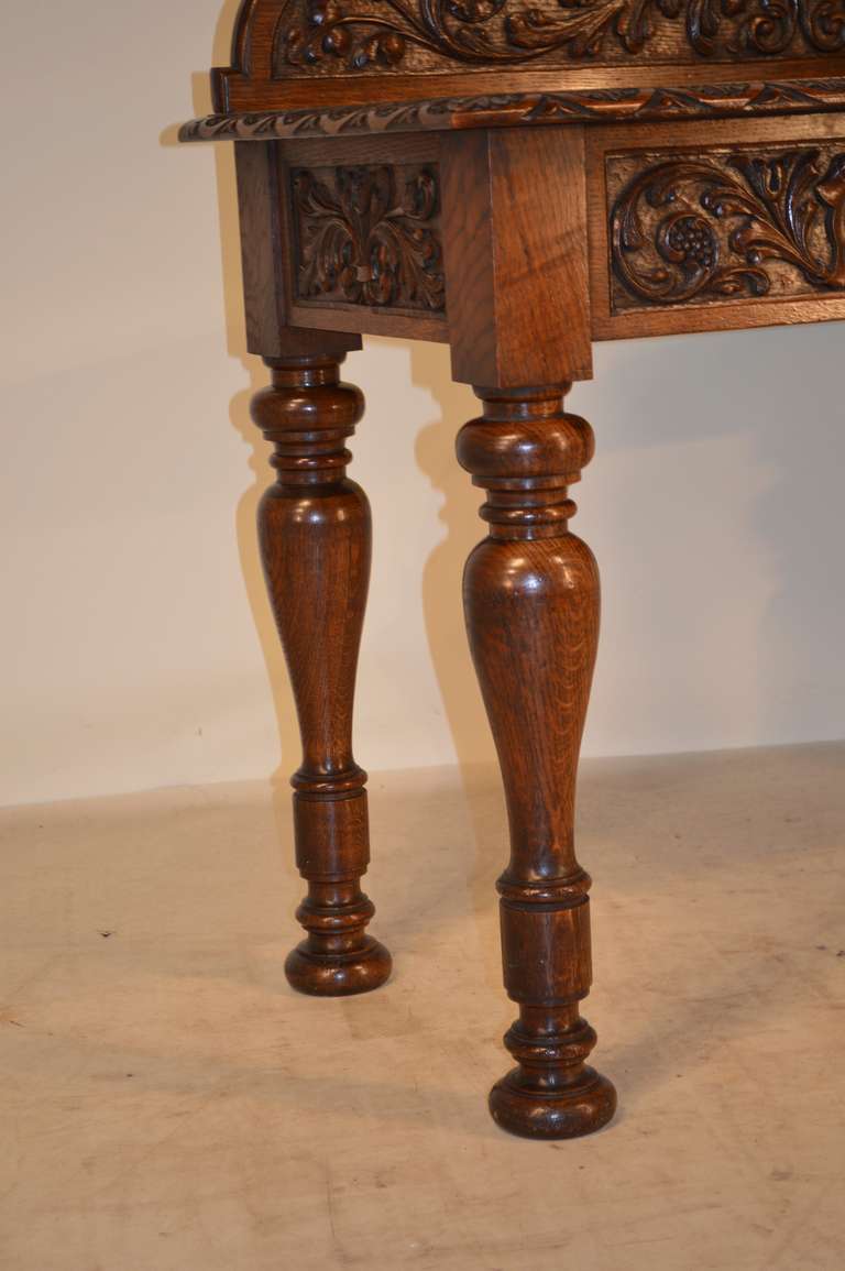 19th Century English Carved Hall Table 3