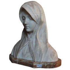 20th Century Marble Bust by M. Viti